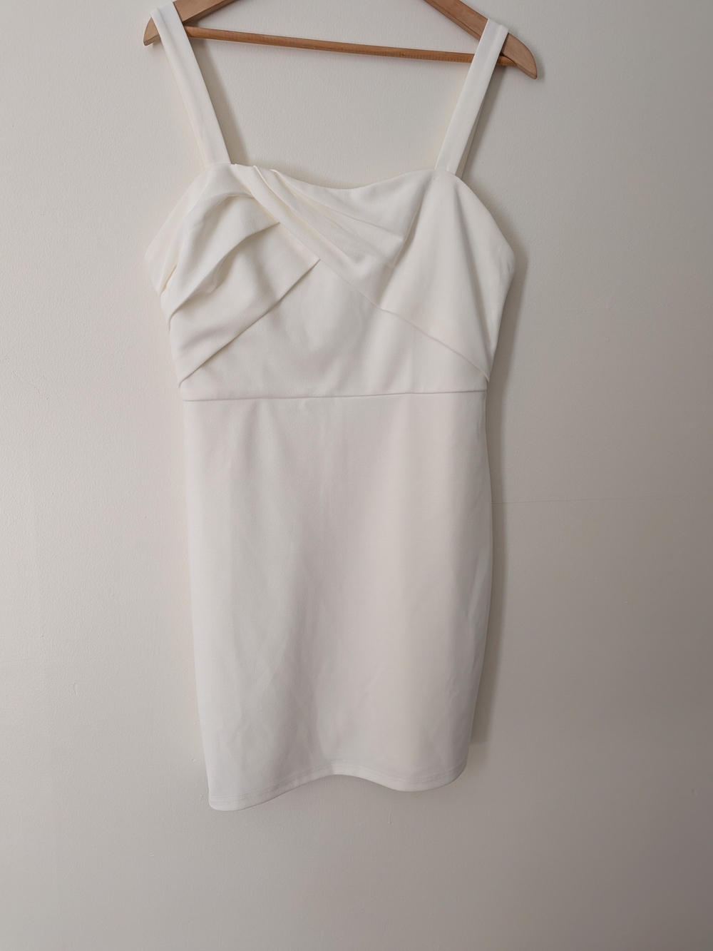 Lulu's Cream Ruched Bust Mini Dress